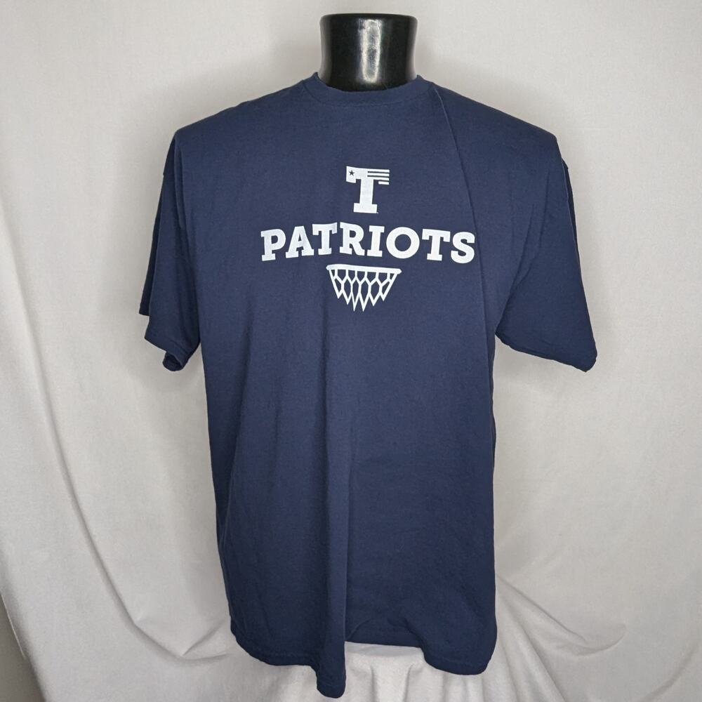 Patriots Men's Graphic T-shirt Basketball Patriots Blue XXL